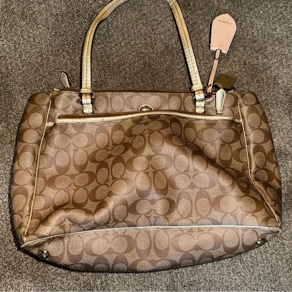 Coach Brown Signature Shoulder Bag - Picture 3 of 7